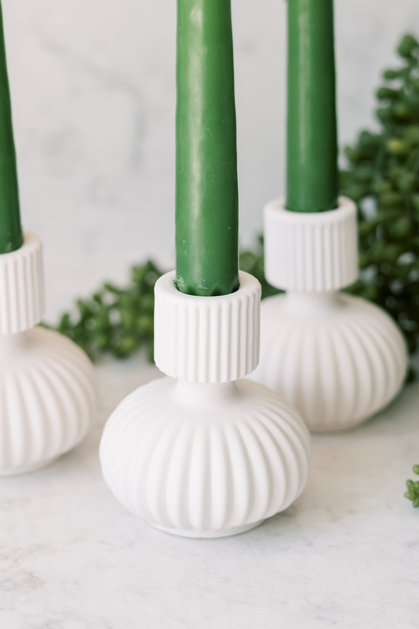 Bottle Concrete Taper Candle Holder