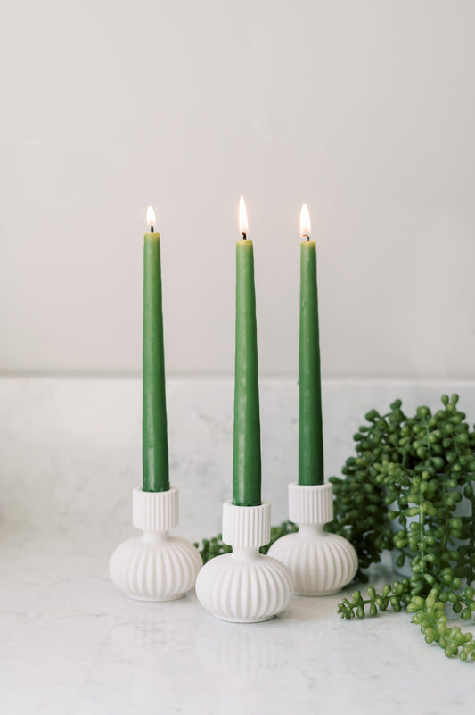 Bottle Concrete Taper Candle Holder