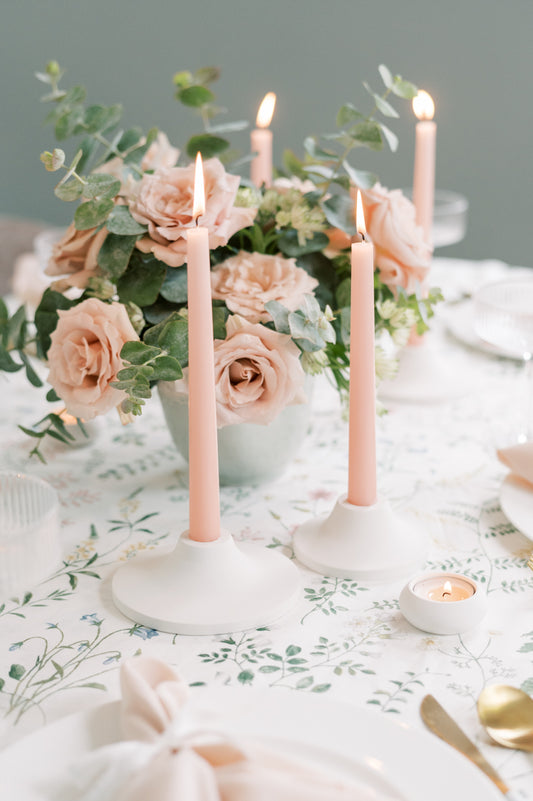 Disk Concrete Taper Candle Holder