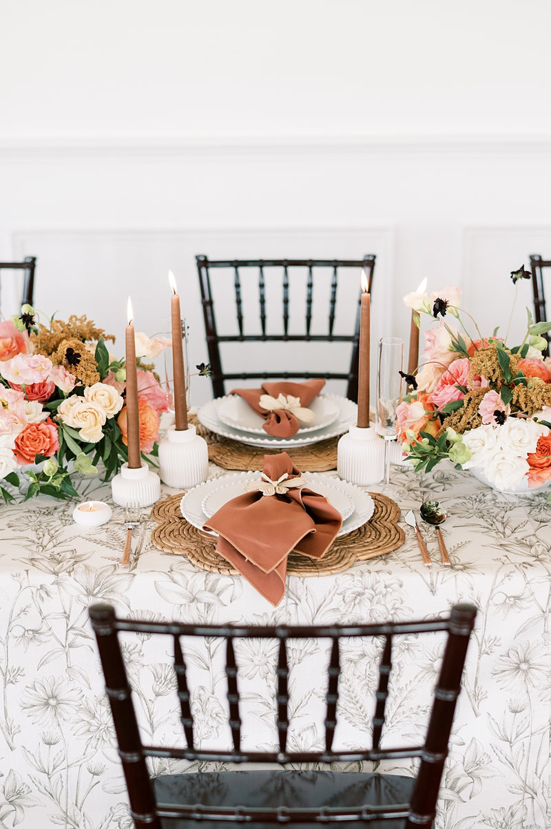 Ribbed Concrete Taper Candle Holder