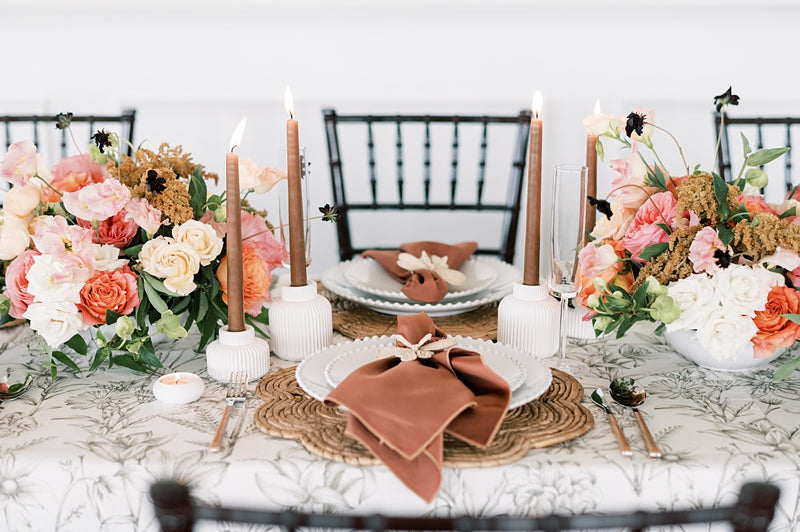 Ribbed Concrete Taper Candle Holder