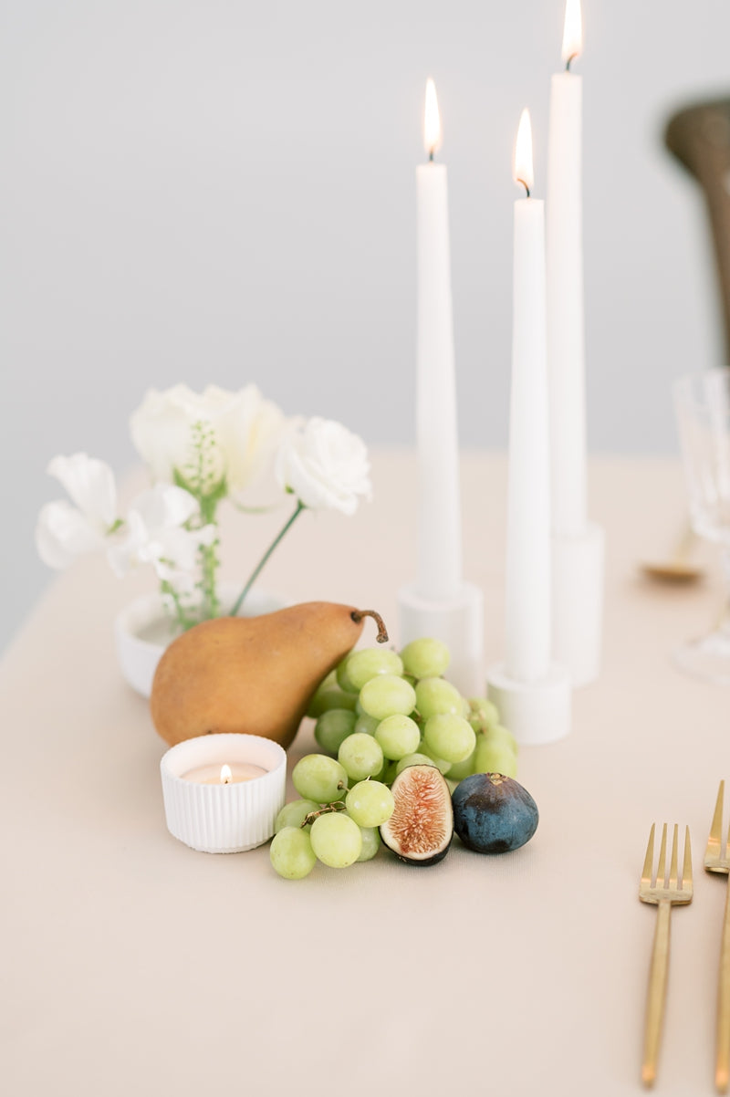 Ribbed Cup Concrete Tea Light Holder