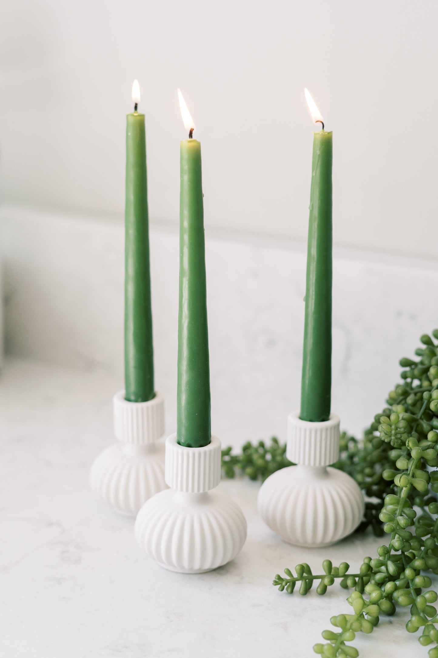 Bottle Concrete Taper Candle Holder