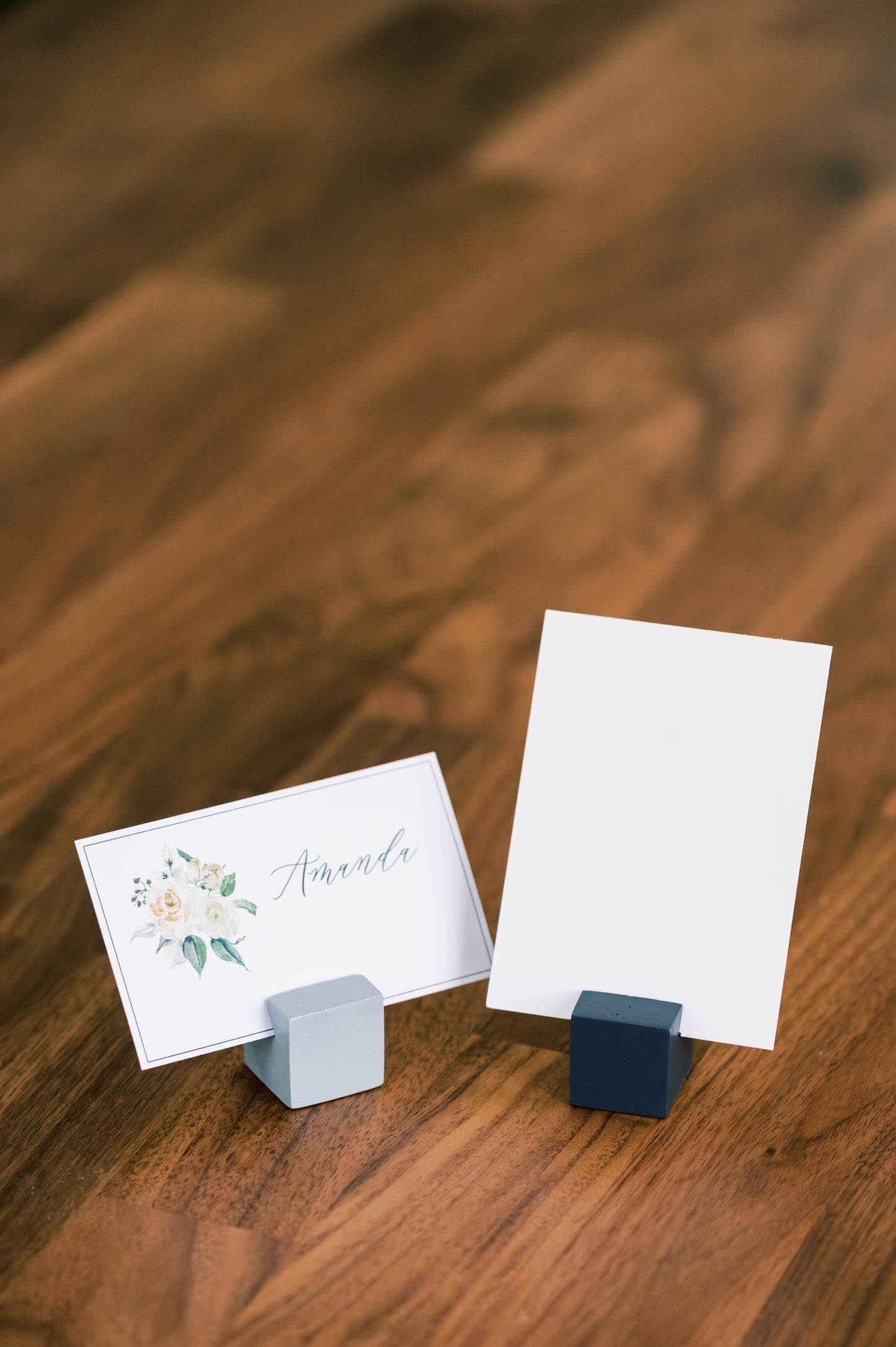 Slanted Square Name Place Card Holder