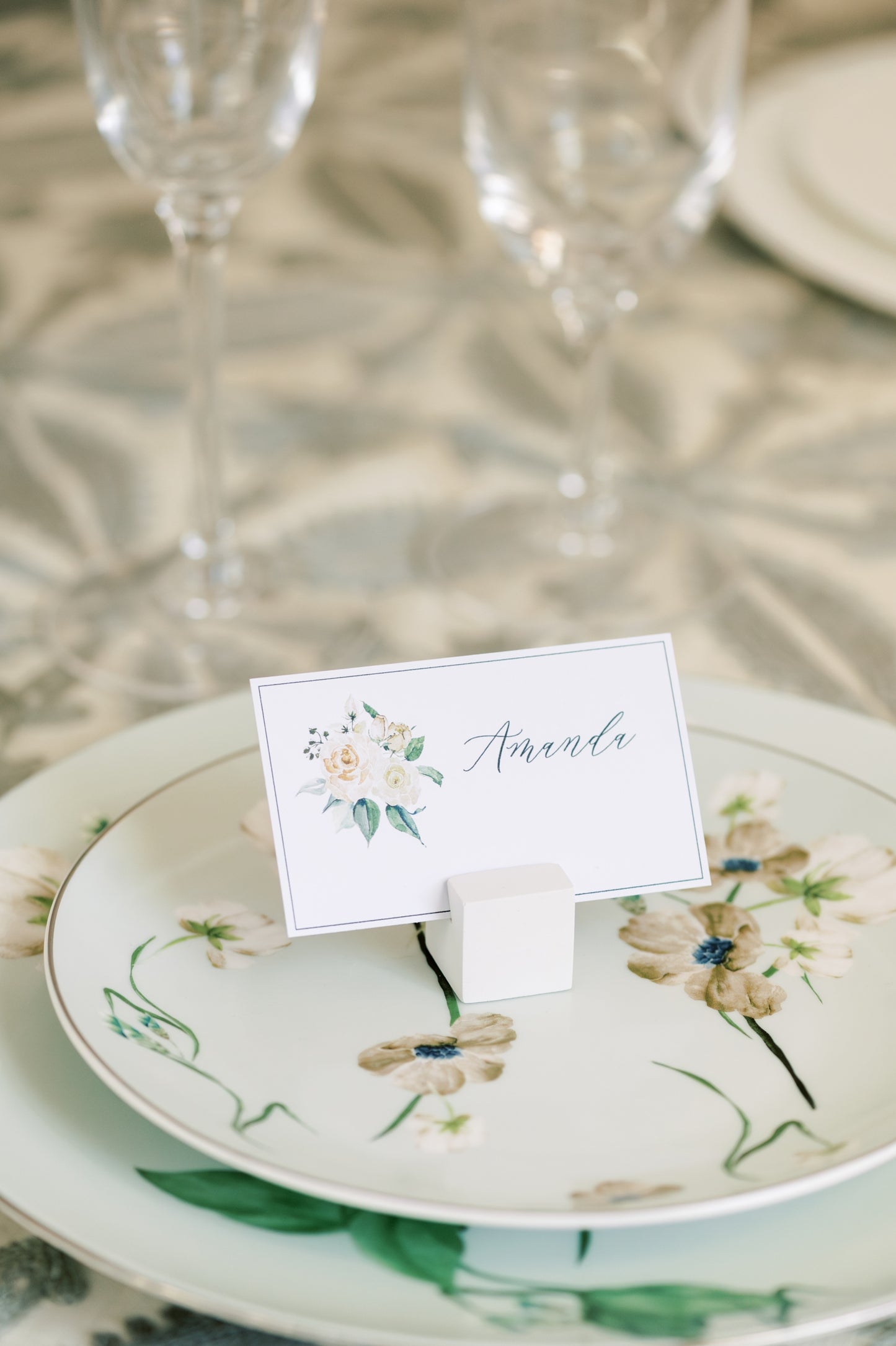 Slanted Square Name Place Card Holder